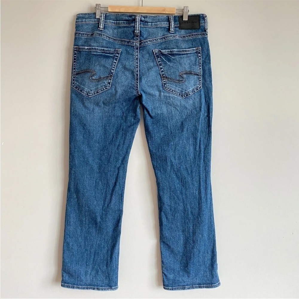 Silver Jeans ZAC Relaxed Fit Straight Leg Mens Sz 36x32 Thick Stitching!